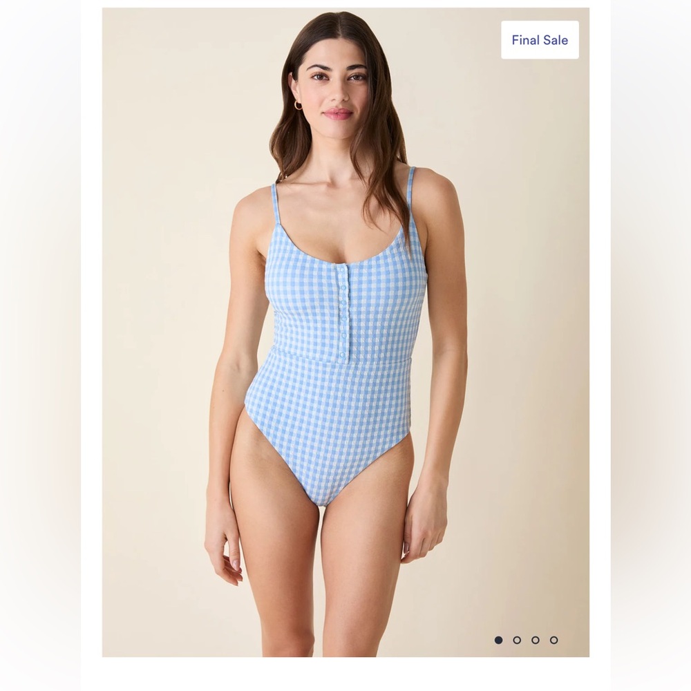 Andie Swim Snap One Piece Gingham print